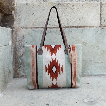 Florita Zapotec Wool Tote–Handwoven in Oaxaca