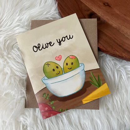 "Olive You" Card