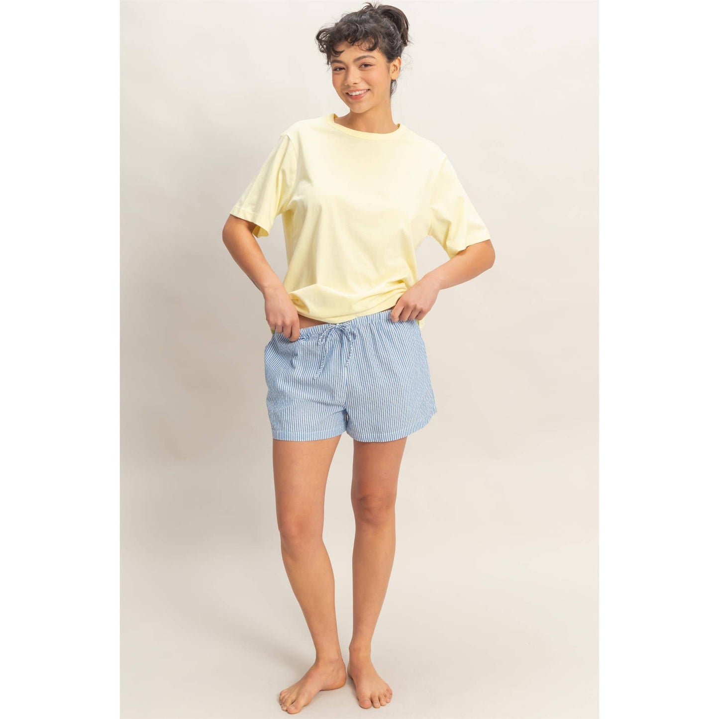 Coastal Ease Stripe Shorts