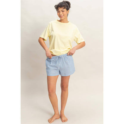 Coastal Ease Stripe Shorts
