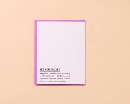 Letterpress Belated Thank You Ramble Card