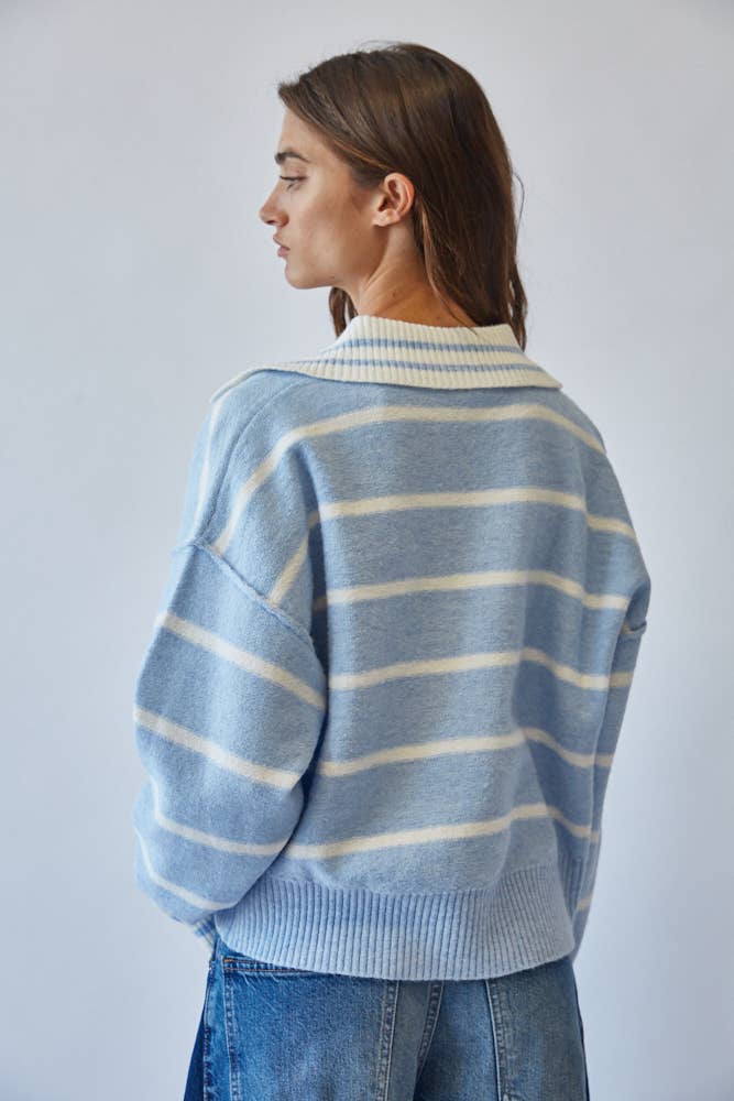 Taylor Contrast Collar Sweater