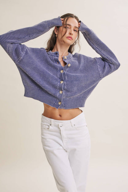Mineral Waffle Cardigan