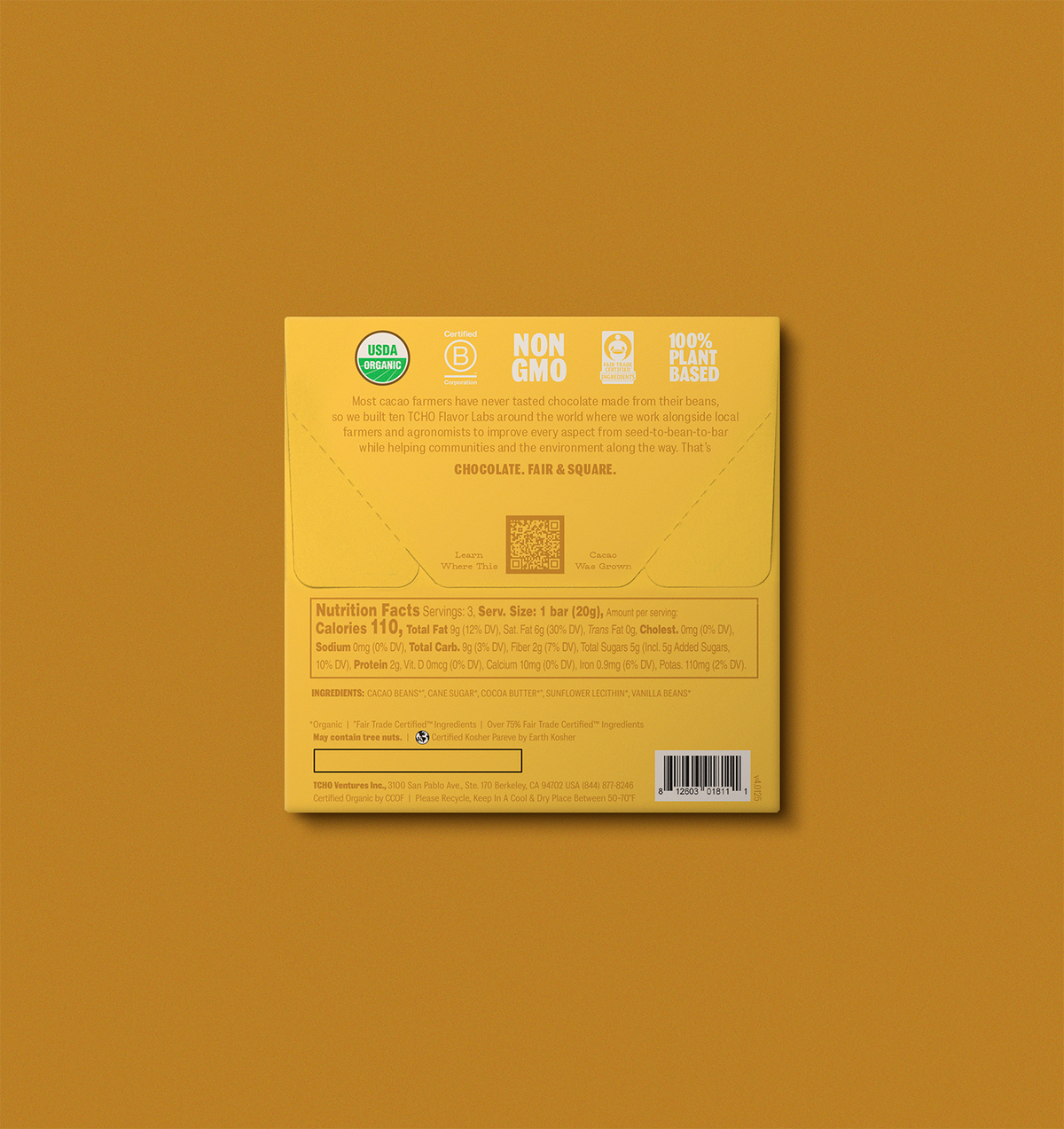 Holy Fudge 75% Fudgy Dark Chocolate Bar