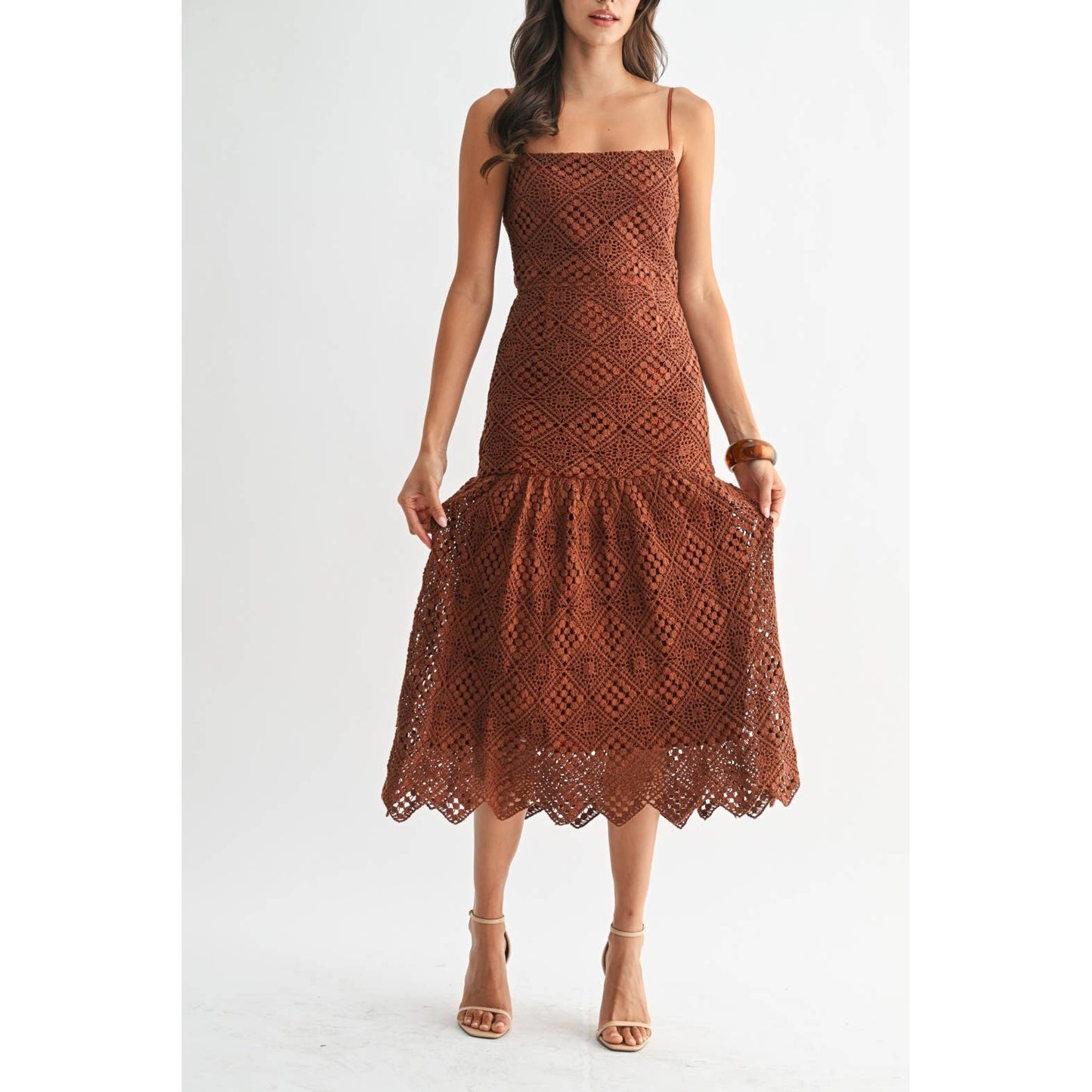 Handcrafted Crochet Midi Dress