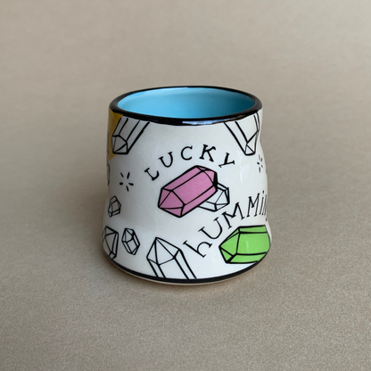 Lucky Hummingbird Cup Small Ceramic Mug