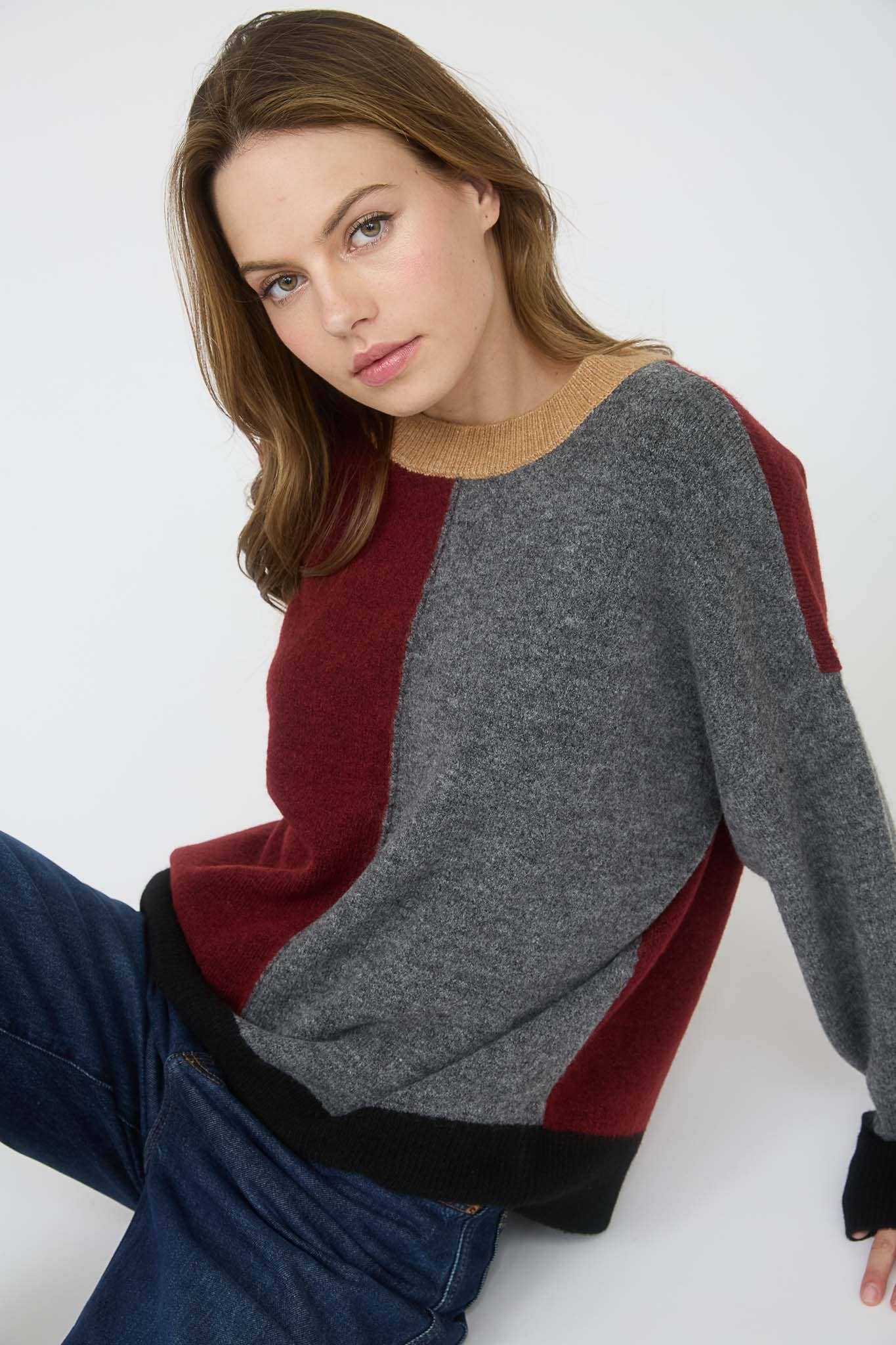 Relaxed Colorblock Sweater