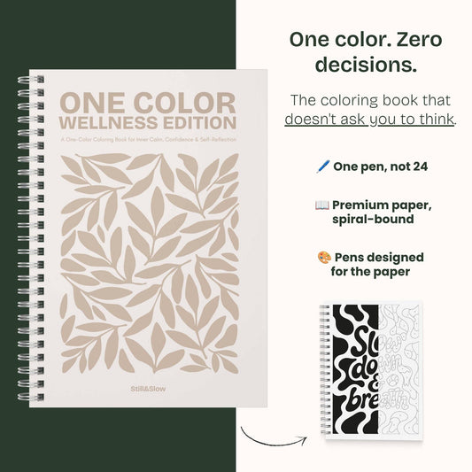 One Color Coloring Book - Wellness Edition