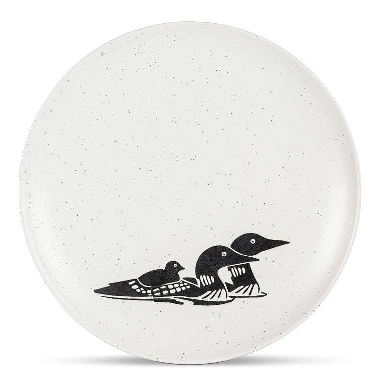 Small Plate with Loons