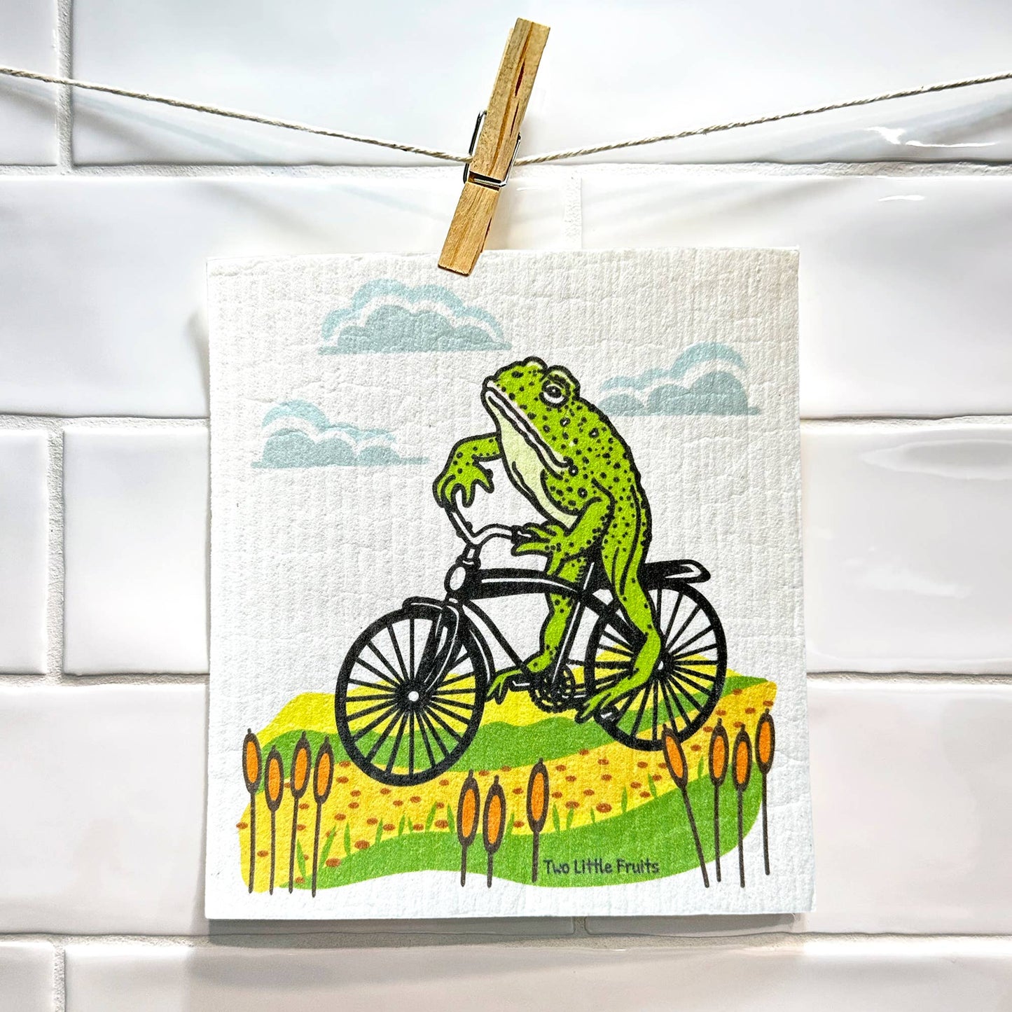 Cute Frog Swedish Dishcloth