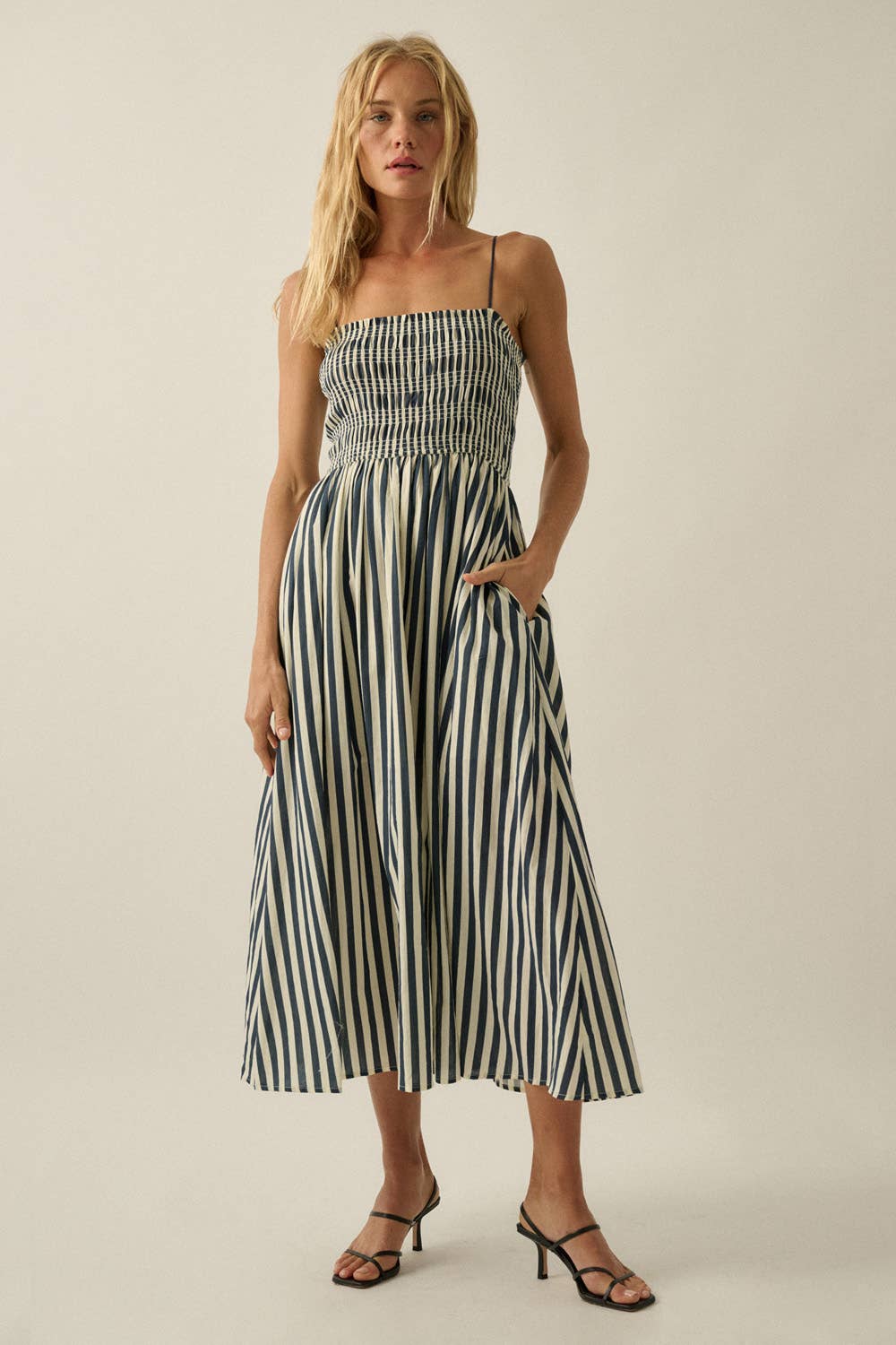 Harbor Stripe Midi Dress