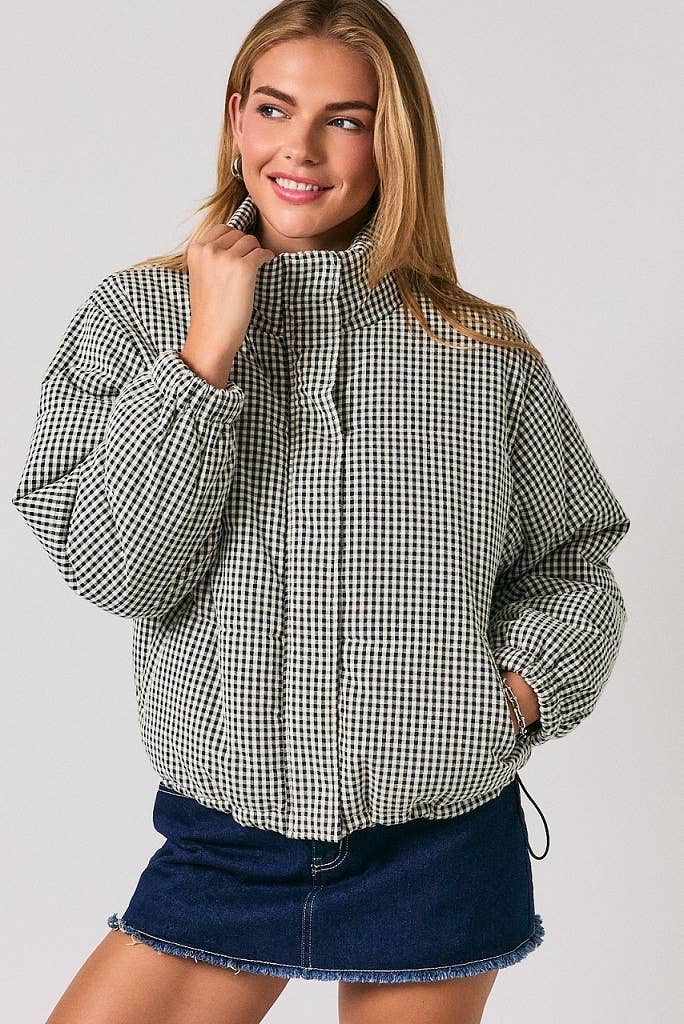 Hadley Gingham Puffer Jacket