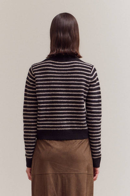 Essential Striped Button Up Cardi