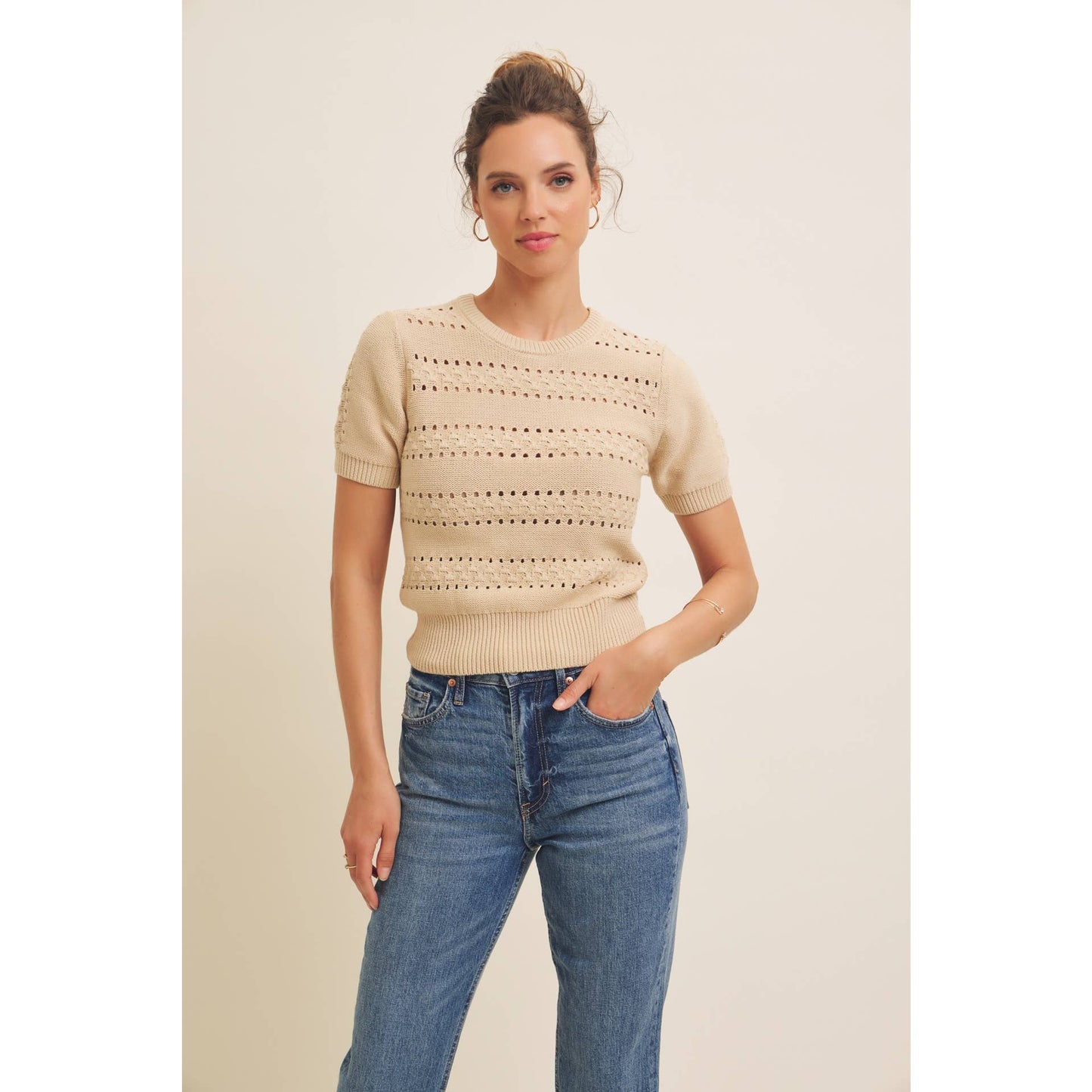 Vintage Breeze Pointelle Sweater
