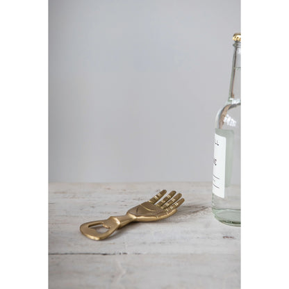 Brass Hand Bottle Opener