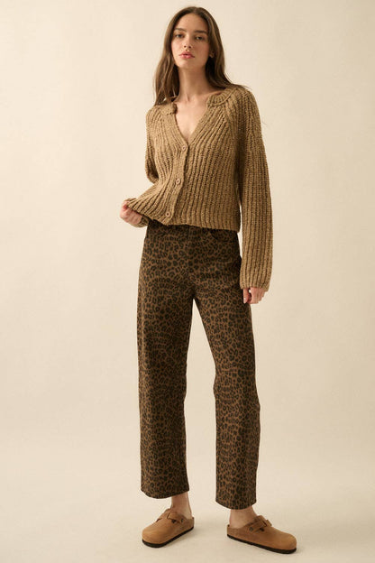 Confetti Button-Front Cardigan