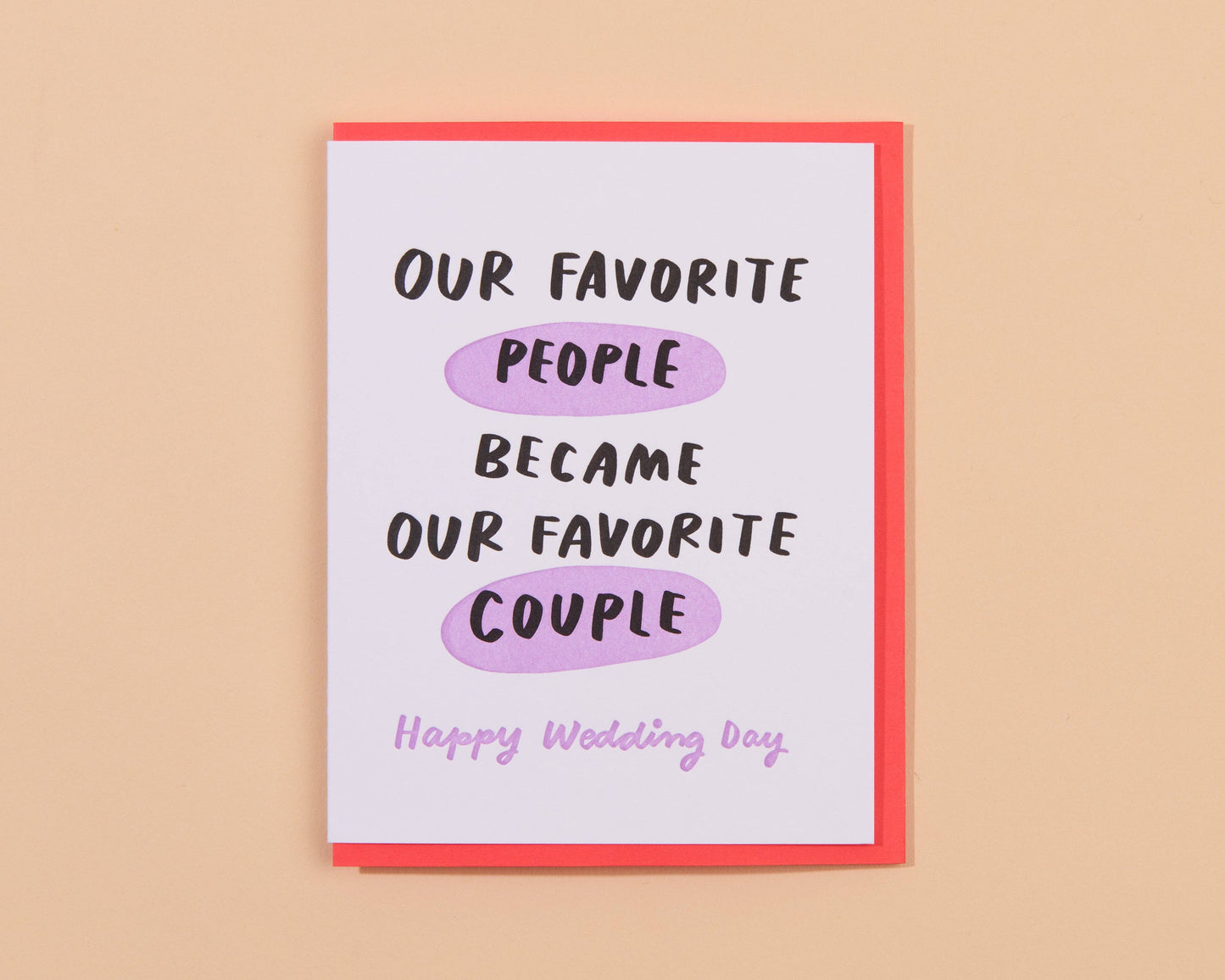 Letterpress Favorite Couple Card