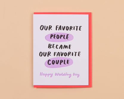 Letterpress Favorite Couple Card
