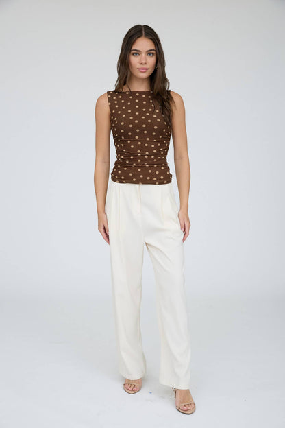 Moonlight Dot Mesh Top