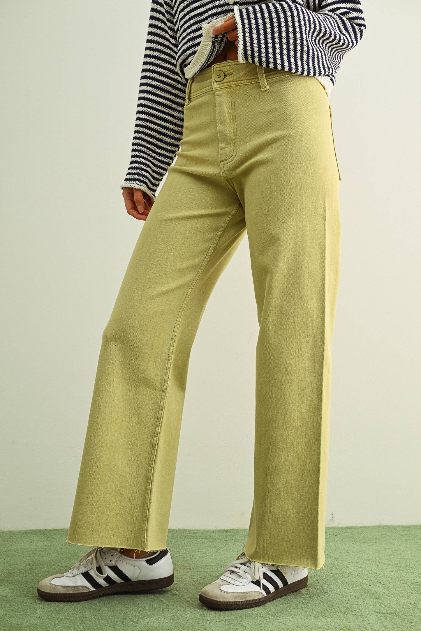 Stone Wide Leg Denim Pants