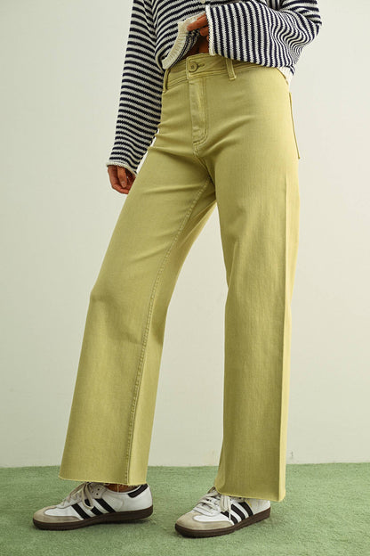 Stone Wide Leg Denim Pants