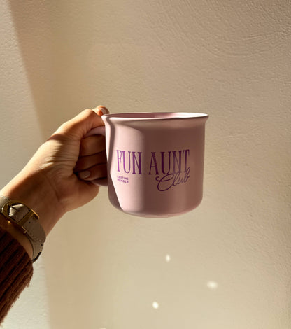 Fun Aunt Club 14oz Ceramic Mug, Campfire Mug