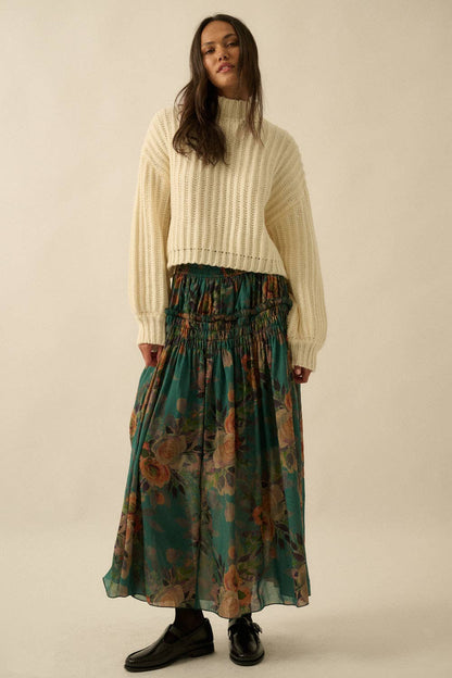 Essential Wide Sleeve Rib Knit Sweater