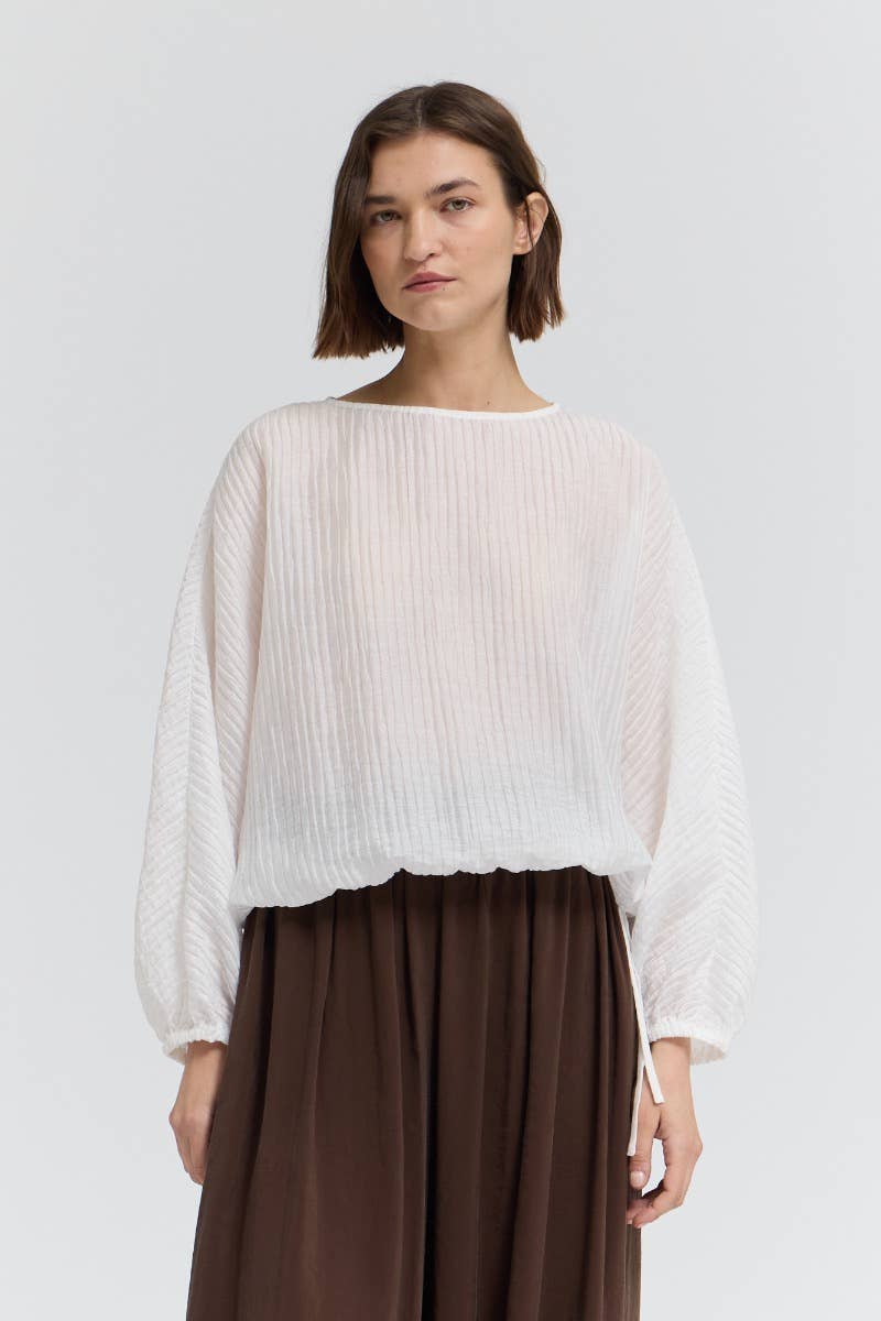 Taylor Shirred Sleeve Blouse