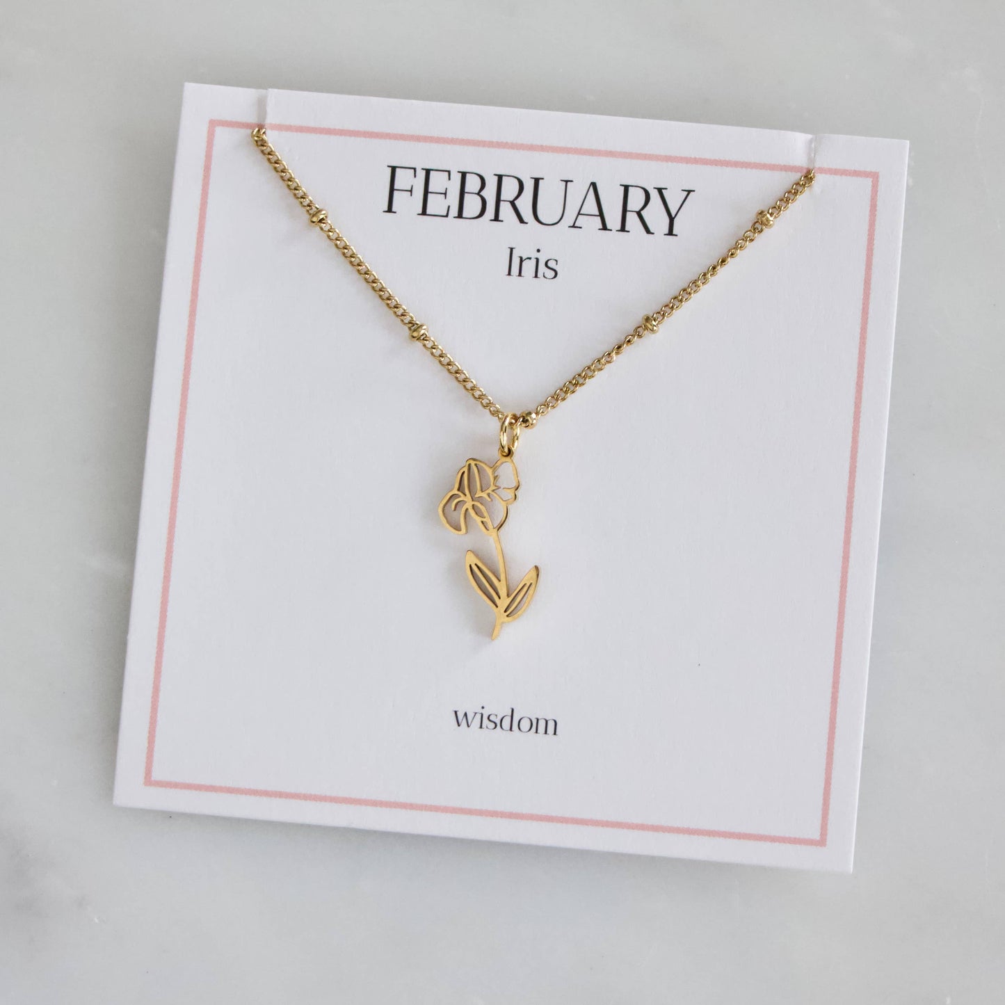 Birth Flower Necklaces - Waterproof