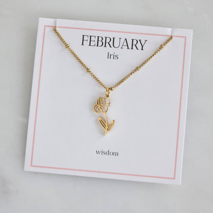 Birth Flower Necklaces - Waterproof