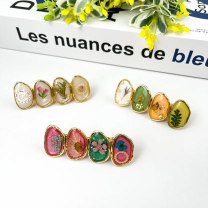 Retro Flower Duckbill Clip