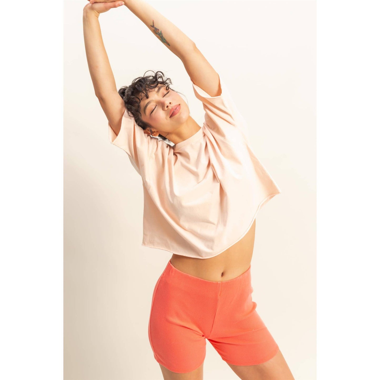 Essential Drop Shoulder Crew Neck Wide Fit Tee