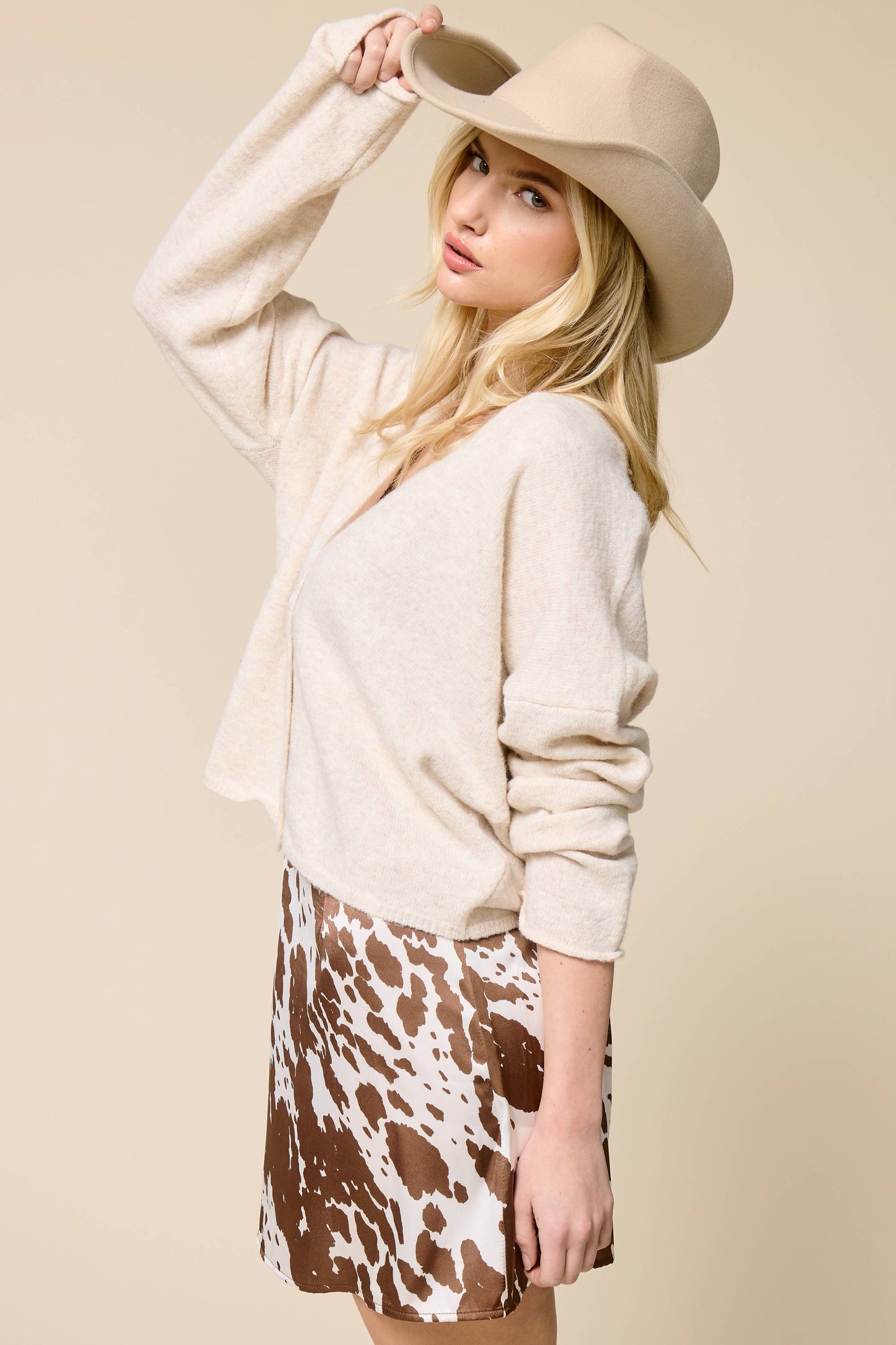 Soft V Neck Button Up Cardigan