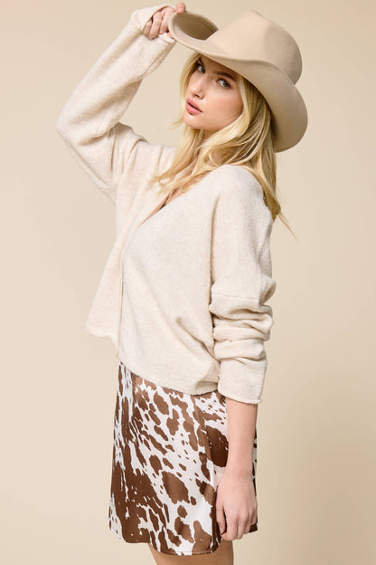 Soft V Neck Button Up Cardigan