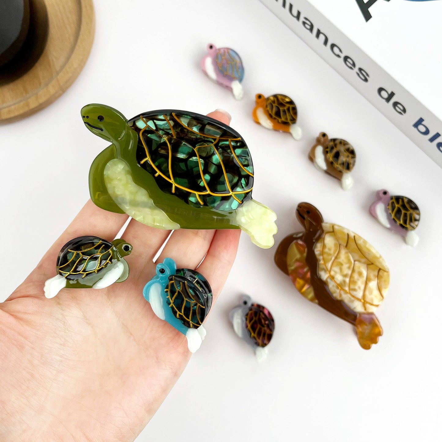 Green Turtle Hair Clip