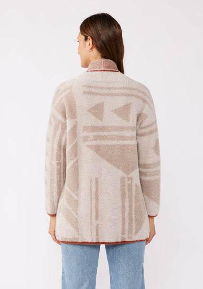 Tribal Shawl Collar Cardigan