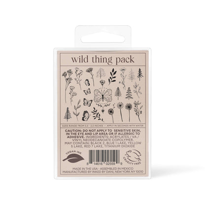 Wild Thing Temporary Tattoo Pack