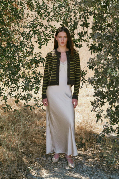 Essential Striped Button Up Cardi