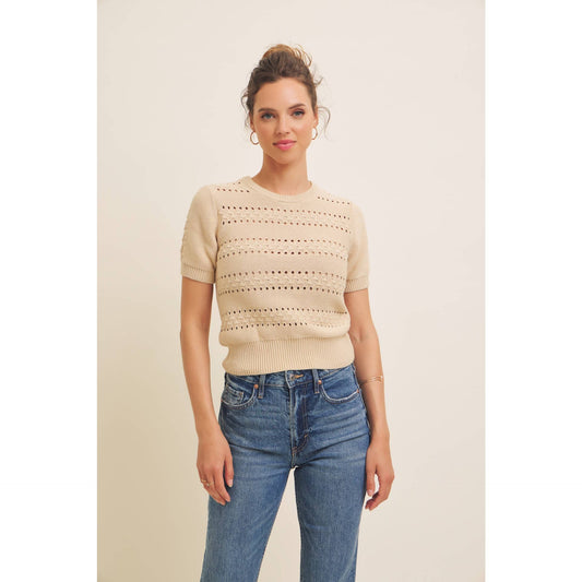Vintage Breeze Pointelle Sweater