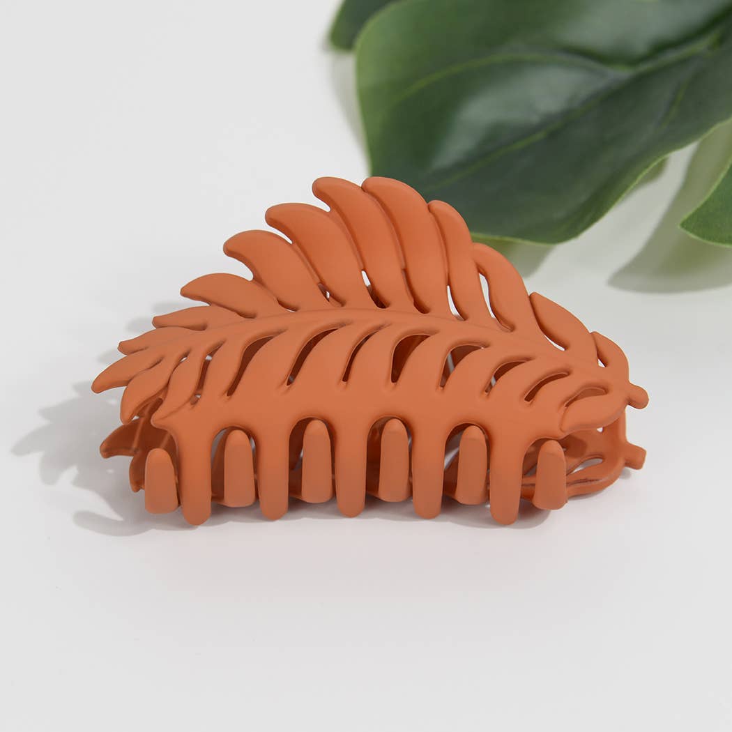 Matte Leaf Hair Claw Clip