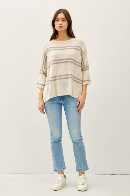 Essential Drop Shoulder Striped Sweater