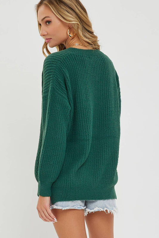 EVERYDAY CASUAL  SWEATER: HUNTER / Contemporary / M