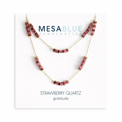 Sq. Gemstone Necklace