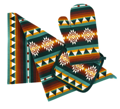 B.Yellowtail Kitchen Towel, Oven Mitt & Pot Holder Set