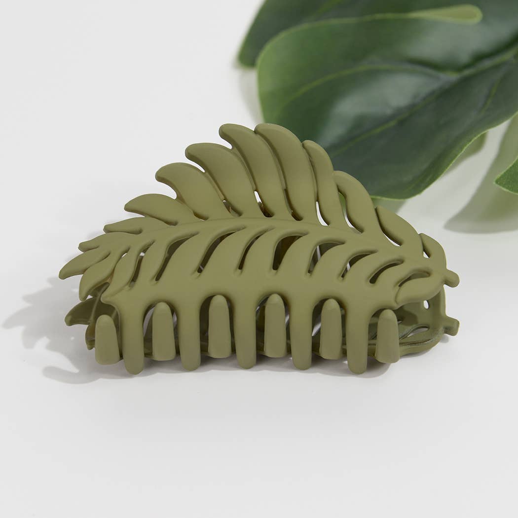 Matte Leaf Hair Claw Clip