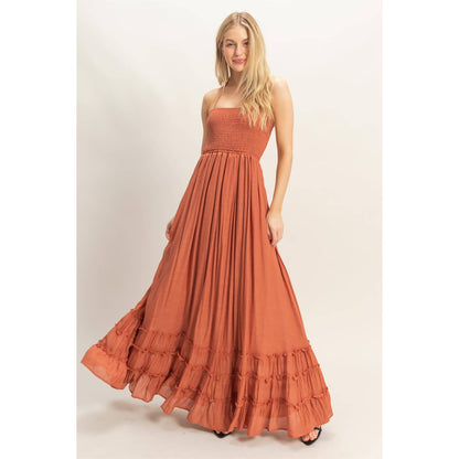 Smocked Halter Maxi Dress
