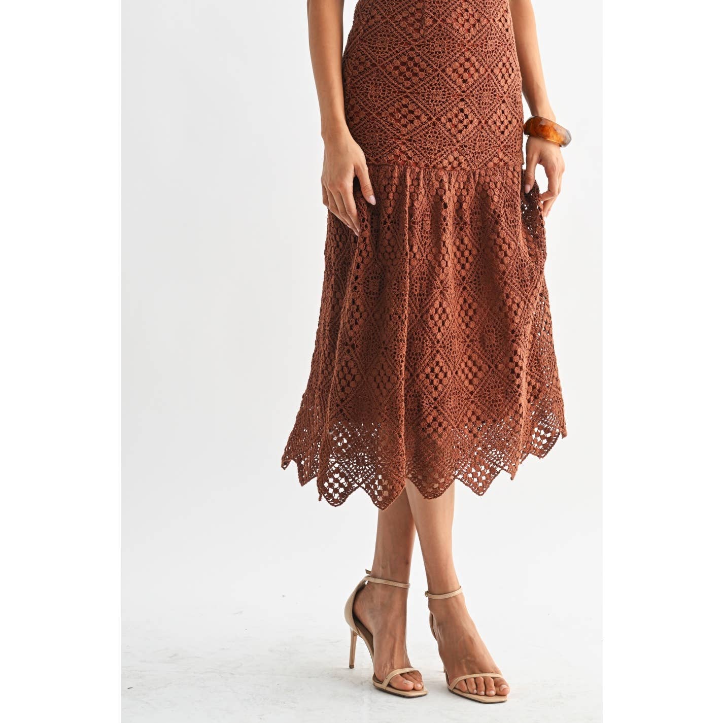 Handcrafted Crochet Midi Dress