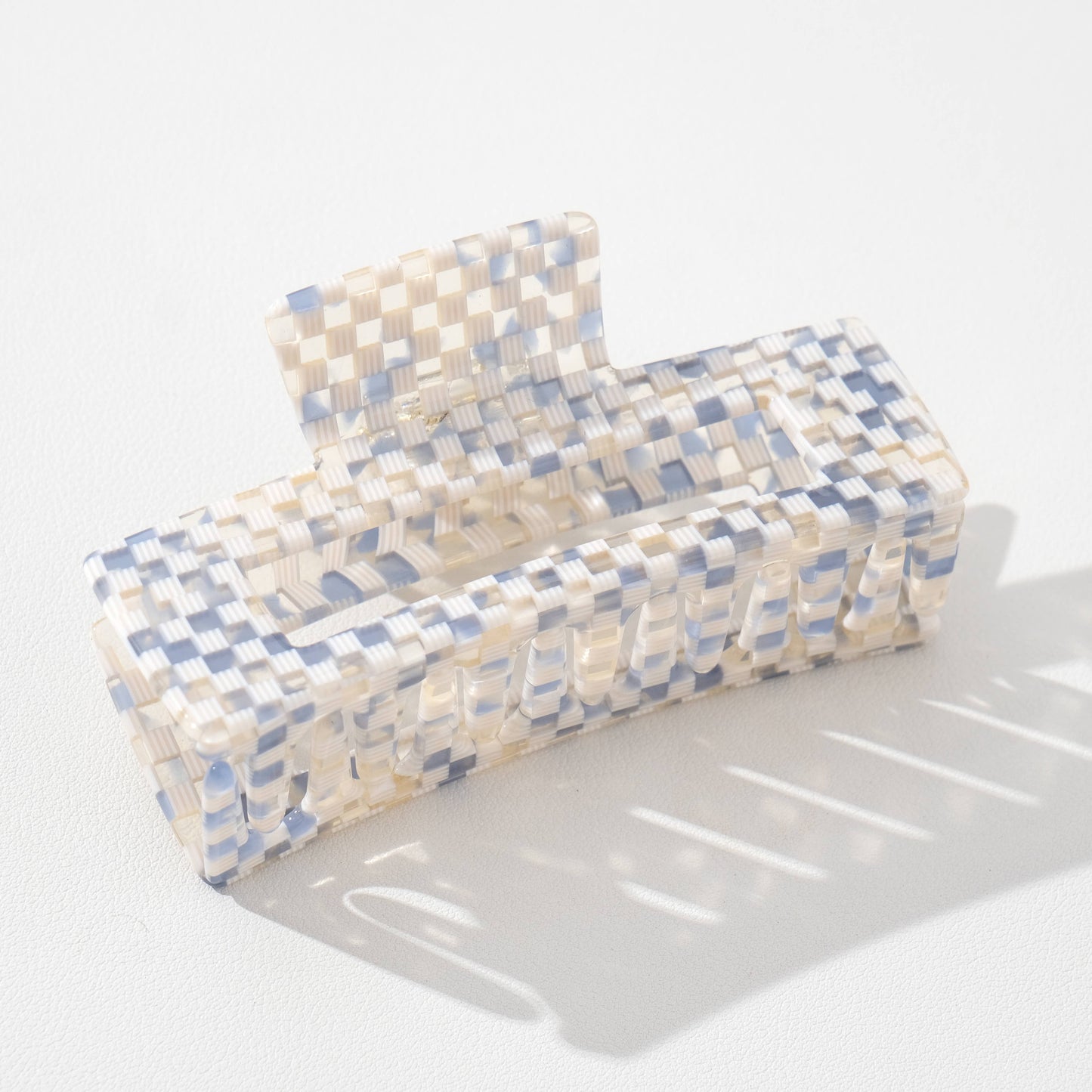 Blue Sand Checkerboard Large - Assorted Claw Clips