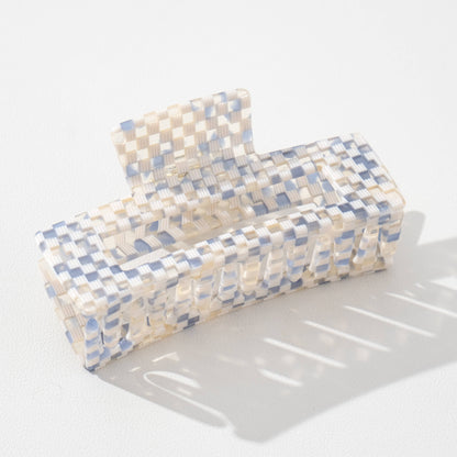 Blue Sand Checkerboard Large - Assorted Claw Clips