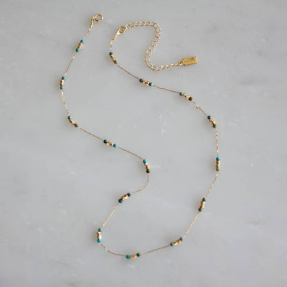 Gemstone Round Beaded Necklace